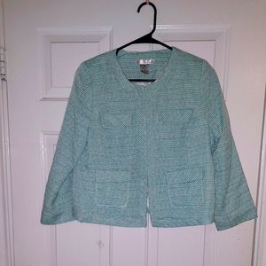✨️Green and white blazer jacket size medium